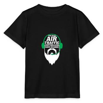 Fluglotse Flughafen Tower - Stanley/Stella Kinder T-Shirt MINI CREATOR  - Schwarz - Vorne - Mikhail (115cm)