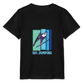 Ski jumping Ski jumping Ski jumping - Stanley/Stella MINI CREATOR Kids’ T-Shirt - black - Front - Mikhail (115cm)