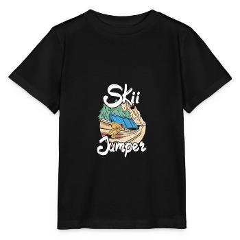 Ski jumping Ski jumping Ski jumping - Stanley/Stella MINI CREATOR Kids’ T-Shirt - black - Front - Mikhail (115cm)