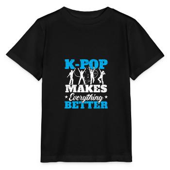 K-Pop macht alles besser Koreanische Popmusik - Stanley/Stella Kinder T-Shirt MINI CREATOR  - Schwarz - Vorne - Mikhail (115cm)