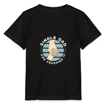 Single father and the best father of all - Stanley/Stella MINI CREATOR Kids’ T-Shirt - black - Front - Mikhail (115cm)