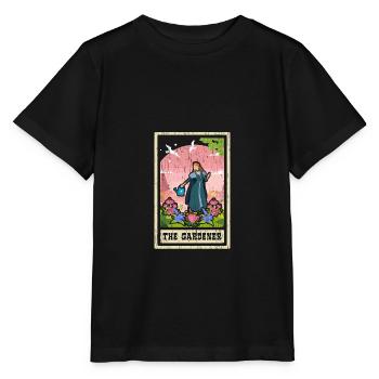 La carte de tarot du jardinier Chaman Fortune Telling - T-shirt bio MINI CREATOR Stanley/Stella Enfant - noir - Devant - Mikhail (115cm)