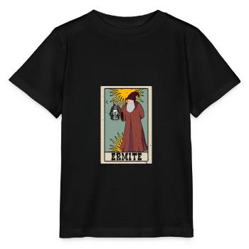 Ermite Tarot Card Chaman Fortune Telling - T-shirt bio MINI CREATOR Stanley/Stella Enfant - noir - Devant - Mikhail (115cm)