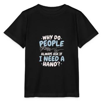 Pourquoi les gens me demandent-ils toujours si j’ai un handampu - T-shirt bio MINI CREATOR Stanley/Stella Enfant - noir - Devant - Mikhail (115cm)