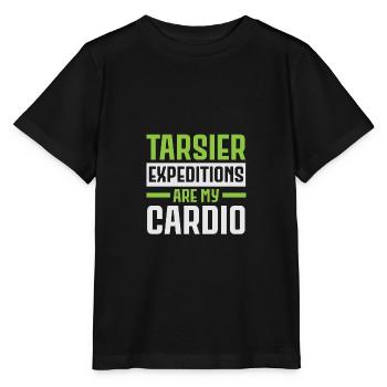 Tarsier Expeditionen sind mein Herzblatt Tier Tars - Stanley/Stella Kinder T-Shirt MINI CREATOR  - Schwarz - Vorne - Mikhail (115cm)