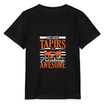 Because tapirs are fucking horny animals - Stanley/Stella MINI CREATOR Kids’ T-Shirt - black - Front - Mikhail (115cm)
