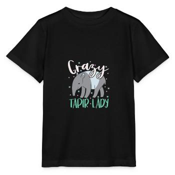 Verrückte Tapir-Dame Tierpfleger Tapirrific - Stanley/Stella Kinder T-Shirt MINI CREATOR  - Schwarz - Vorne - Mikhail (115cm)