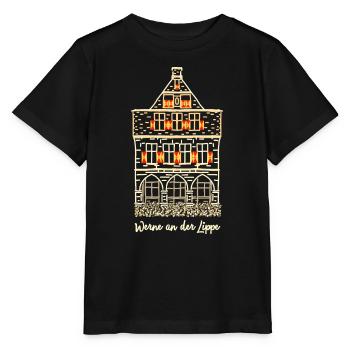Rathaus, Werne an der Lippe, Münsterland - Stanley/Stella Kinder T-Shirt MINI CREATOR  - Schwarz - Vorne - Mikhail (115cm)