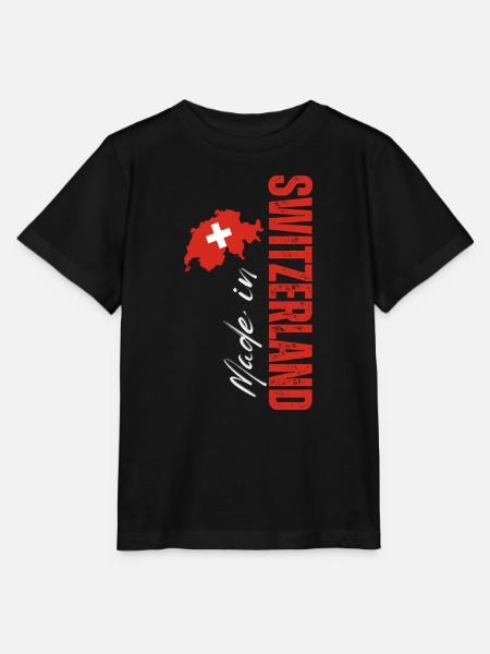 Schweizer Fertigung, vertikales Design - Stanley/Stella Kinder T-Shirt MINI CREATOR - Schwarz