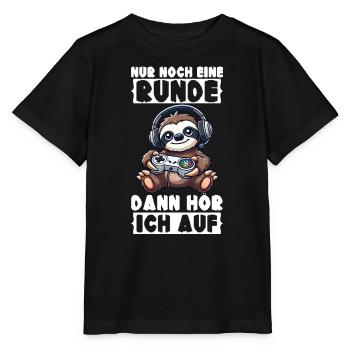Nur Noch Eine Runde Dann Hör Ich Auf Faultier - Stanley/Stella Kinder T-Shirt MINI CREATOR  - Schwarz - Vorne - Mikhail (115cm)