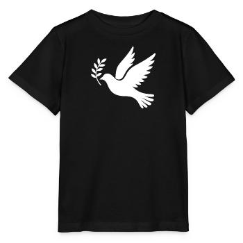 Friedenstaube  - Stanley/Stella Kinder T-Shirt MINI CREATOR  - Schwarz - Vorne - Mikhail (115cm)