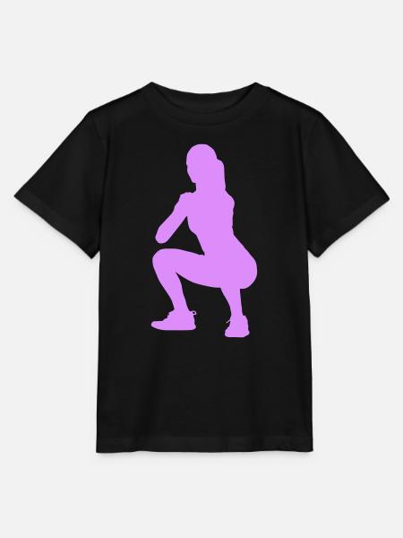 Squat Silhouette Figur - Stanley/Stella Kinder T-Shirt MINI CREATOR - Schwarz