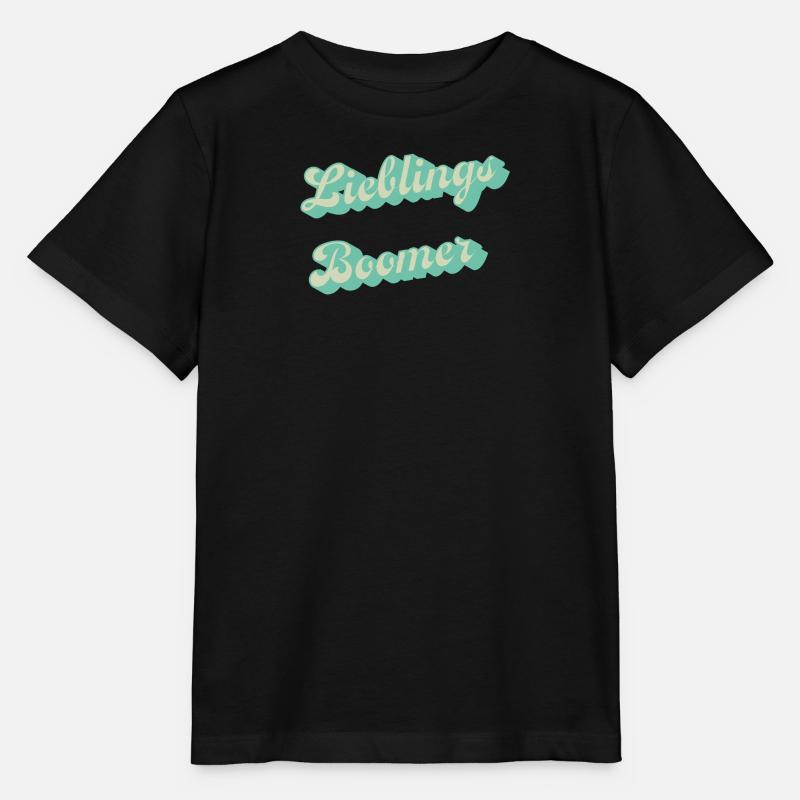 Lieblings Boomer Retro Script - Stanley/Stella Kinder T-Shirt MINI CREATOR  - Schwarz