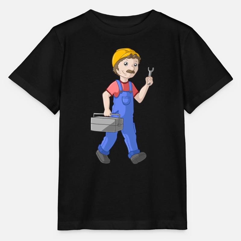 Comic Handwerker - Stanley/Stella Kinder T-Shirt MINI CREATOR - Schwarz