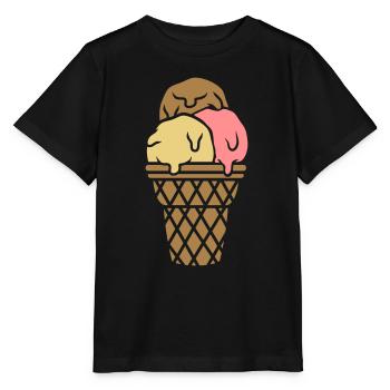 Schokolade Vanille Erdbeer Eis - Stanley/Stella Kinder T-Shirt MINI CREATOR  - Schwarz - Vorne - Mikhail (115cm)