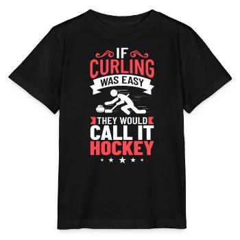 Curling Sport Spiel Spieler Curlingsteine Eis - Stanley/Stella Kinder T-Shirt MINI CREATOR  - Schwarz - Vorne - Mikhail (115cm)