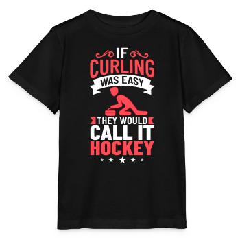 Curling Sport Spiel Spieler Curlingsteine Eis - Stanley/Stella Kinder T-Shirt MINI CREATOR  - Schwarz - Vorne - Mikhail (115cm)