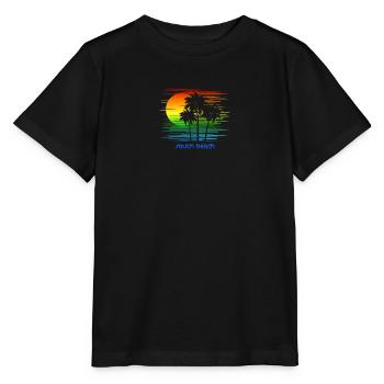 South Beach Miami Florida LGBTQ Regenbogenflagge - Stanley/Stella Kinder T-Shirt MINI CREATOR  - Schwarz - Vorne - Mikhail (115cm)
