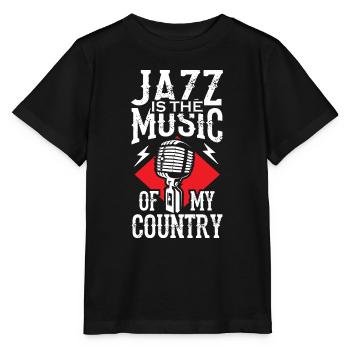 Le jazz est la musique de mon pays - T-shirt bio MINI CREATOR Stanley/Stella Enfant - noir - Devant - Mikhail (115cm)