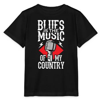 Le blues est la musique de mon pays - T-shirt bio MINI CREATOR Stanley/Stella Enfant - noir - Devant - Mikhail (115cm)