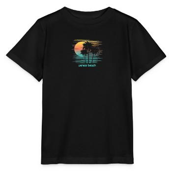 Venice Beach Californie Vacances souvenirs élégantes - T-shirt bio MINI CREATOR Stanley/Stella Enfant - noir - Devant - Mikhail (115cm)