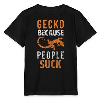 Geckos Lézard Terrarium Doux - T-shirt bio MINI CREATOR Stanley/Stella Enfant - noir - Devant - Mikhail (115cm)