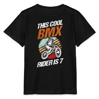 This Cool BMX Rider Is 7 BMX Cycling Bike MTB - Stanley/Stella MINI CREATOR Kids’ T-Shirt - black - Front - Mikhail (115cm)