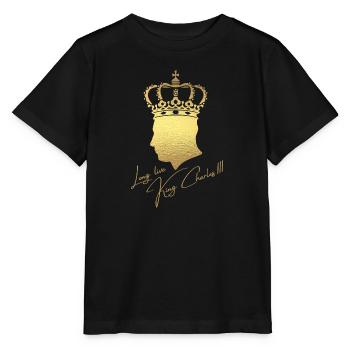 Couronnement du roi britannique Charles Angleterre Drapeau - T-shirt bio MINI CREATOR Stanley/Stella Enfant - noir - Devant - Mikhail (115cm)