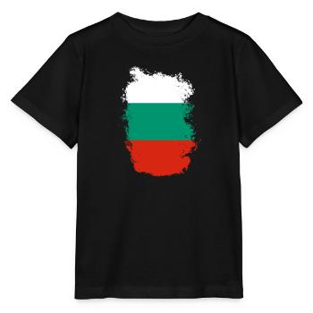 Drapeau Bulgarie Drapeau bulgare Sables d'Or - T-shirt bio MINI CREATOR Stanley/Stella Enfant - noir - Devant - Mikhail (115cm)