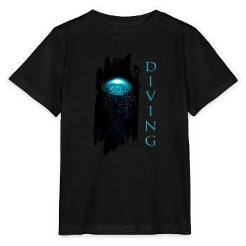 Diving - Stanley/Stella Kinder T-Shirt MINI CREATOR  - Schwarz - Vorne - Mikhail (115cm)