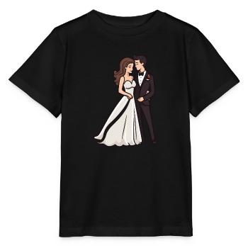 Couple Wedding Bride Groom - Stanley/Stella MINI CREATOR Kids’ T-Shirt - black - Front - Mikhail (115cm)