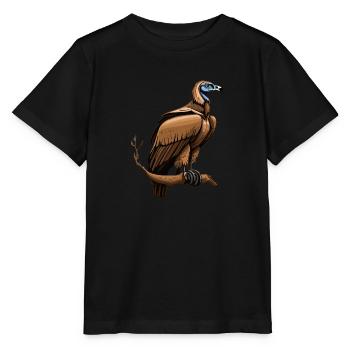 Vautour fauve - T-shirt bio MINI CREATOR Stanley/Stella Enfant - noir - Devant - Mikhail (115cm)