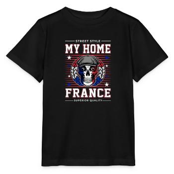 Ma France d’origine - T-shirt bio MINI CREATOR Stanley/Stella Enfant - noir - Devant - Mikhail (115cm)
