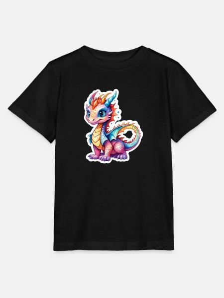 Drache Wasserfarben - Stanley/Stella Kinder T-Shirt MINI CREATOR - Schwarz