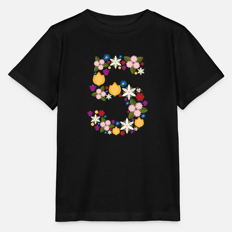 Flowers 5 - Stanley/Stella Kinder T-Shirt MINI CREATOR  - Schwarz