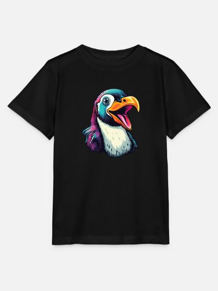 Cooler sprechender Pinguin - Stanley/Stella Kinder T-Shirt MINI CREATOR  - Schwarz