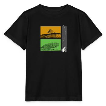 Modell 26 - Forelle und Äsche - Stanley/Stella Kinder T-Shirt MINI CREATOR  - Schwarz - Vorne - Mikhail (115cm)