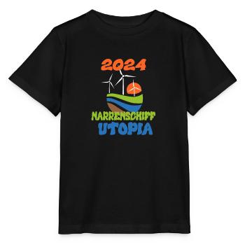 Ship of Fools Utopia 2024 - Dates - Stanley/Stella MINI CREATOR Kids’ T-Shirt - black - Front - Mikhail (115cm)