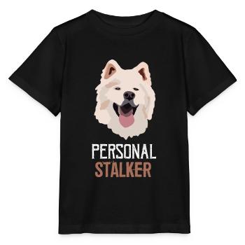 Personal Stalker Samojede - Stanley/Stella Kinder T-Shirt MINI CREATOR  - Schwarz - Vorne - Mikhail (115cm)
