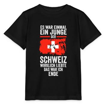 Schweiz Schweizer - Stanley/Stella Kinder T-Shirt MINI CREATOR  - Schwarz - Vorne - Mikhail (115cm)