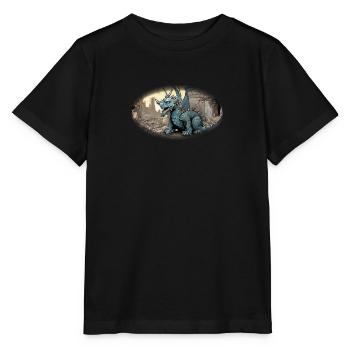Dragon poubelle - T-shirt bio MINI CREATOR Stanley/Stella Enfant - noir - Devant - Mikhail (115cm)