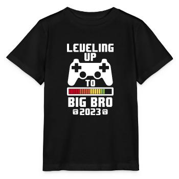 Brother 2023 - Young Baby Level up Big Brother - Stanley/Stella MINI CREATOR Kids’ T-Shirt - black - Front - Mikhail (115cm)