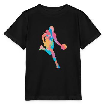 Basketball player Basketball player Basketball - Stanley/Stella MINI CREATOR Kids’ T-Shirt - black - Front - Mikhail (115cm)