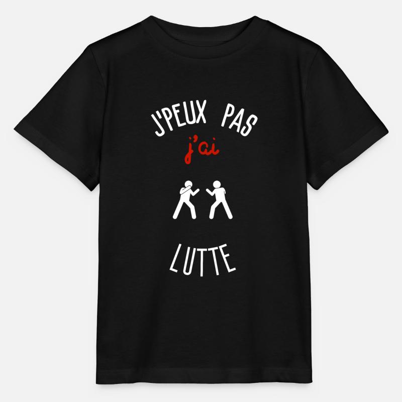 J peux pas j ai Lutte - T-shirt bio MINI CREATOR Stanley/Stella Enfant - noir