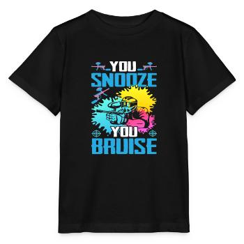 You Snooze You Bruise Funny Paintball - Stanley/Stella Kinder T-Shirt MINI CREATOR  - Schwarz - Vorne - Mikhail (115cm)