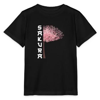 Sakura Tree Japanese Cherry Blossoms - Stanley/Stella MINI CREATOR Kids’ T-Shirt - black - Front - Mikhail (115cm)