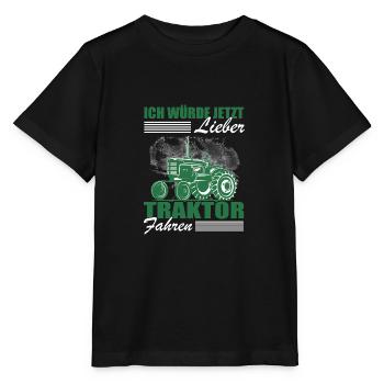Landwirt Shirt • Traktor Korn • Bauer Geschenk - Stanley/Stella Kinder T-Shirt MINI CREATOR  - Schwarz - Vorne - Mikhail (115cm)