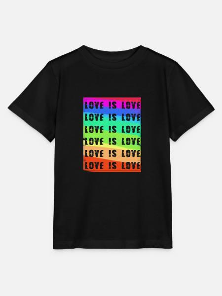 love is love,herzen,bunt,regenbogen,love - Stanley/Stella Kinder T-Shirt MINI CREATOR  - Schwarz
