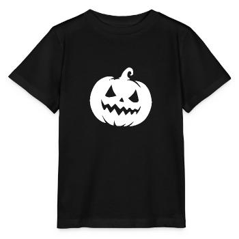 Lanterne citrouille magique coquine avec un sourire effronté - T-shirt bio MINI CREATOR Stanley/Stella Enfant - noir - Devant - Mikhail (115cm)