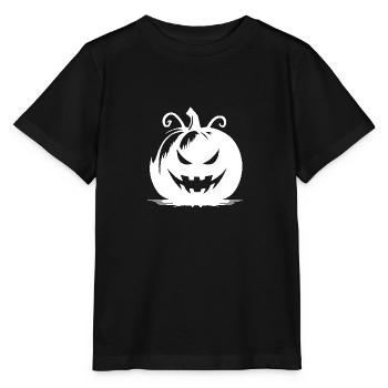 Lanterne citrouille magique avec un sourire effronté - T-shirt bio MINI CREATOR Stanley/Stella Enfant - noir - Devant - Mikhail (115cm)